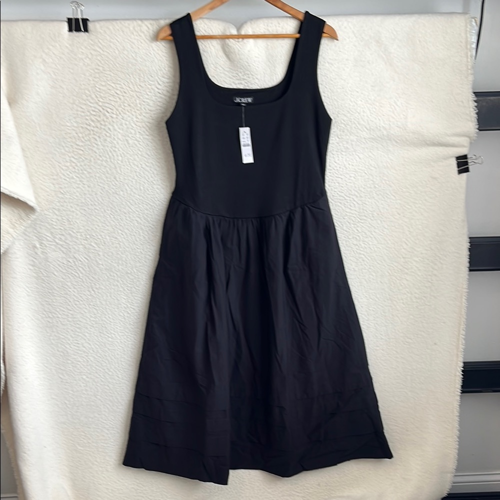 J. Crew Black Sleeveless Midi Dress